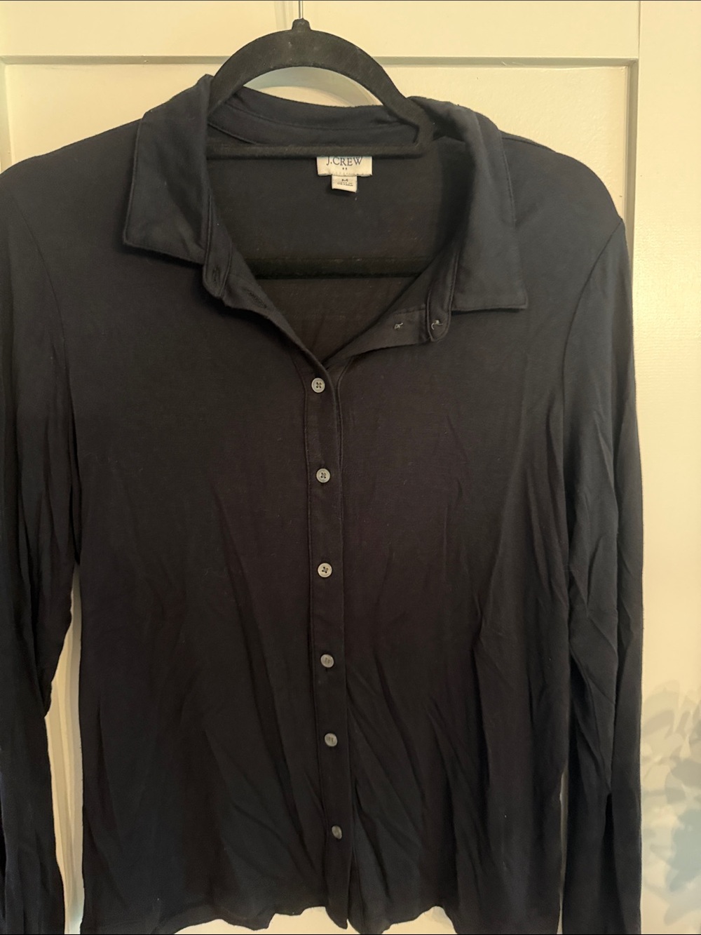 J. Crew Black Button-Front Lightweight Shirt